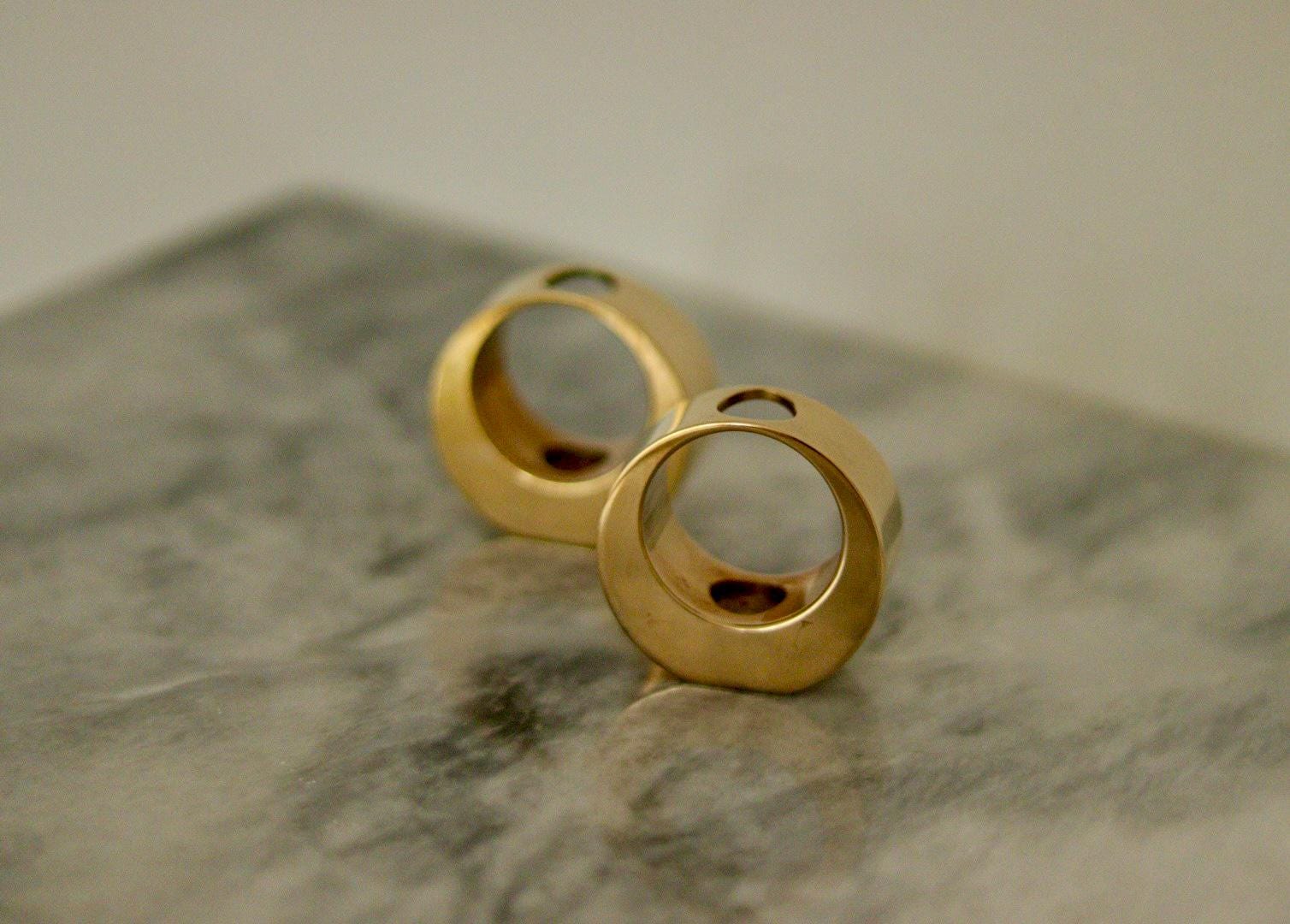 Pair of Mid-Century Swedish Brass Candle Holders by ARTHUR PE, Kolbäck