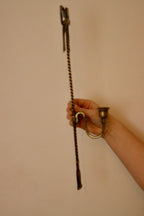 Large Vintage French Brass Bow Sconce