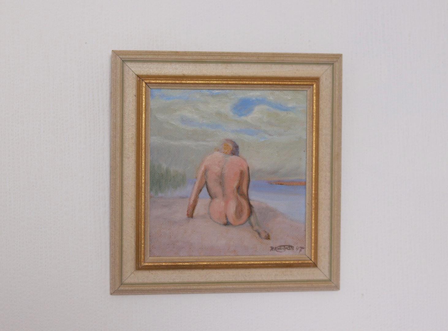 “Woman’s Back on the Beach” by H. Knutson