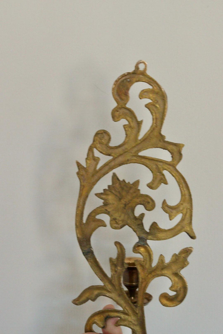 Pair of Mid-Century Brass Swedish Sconces