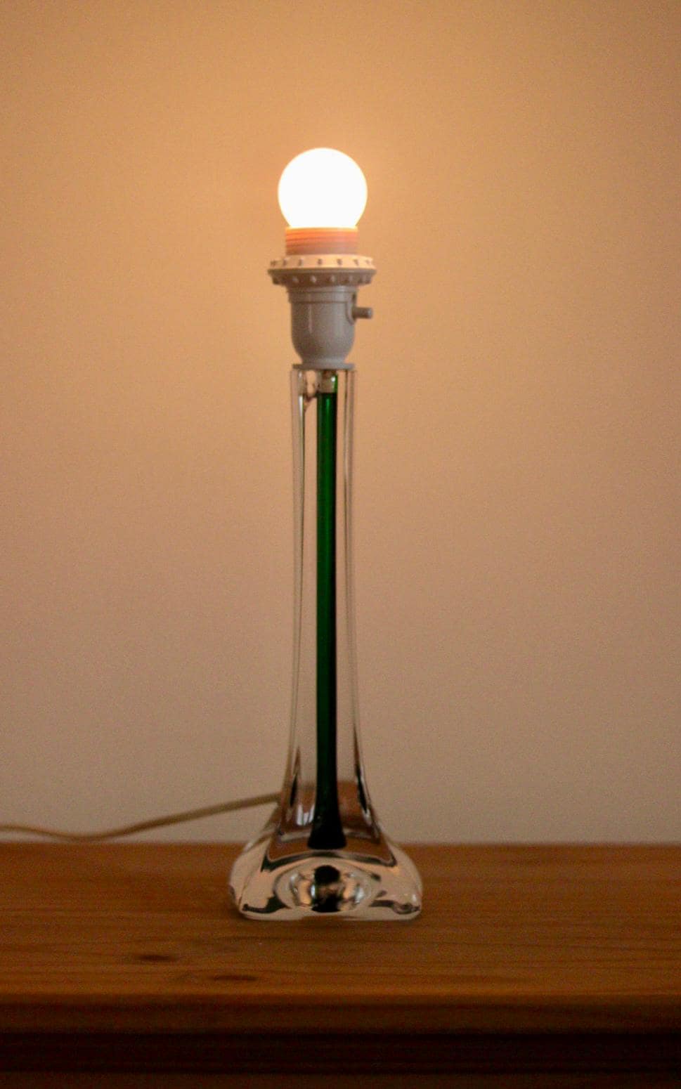 Vintage Glass table lamp by Hannelore Dreutler, Studio Åhus, Sweden, 1990's