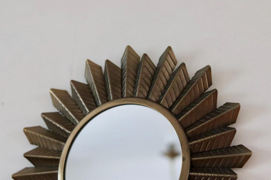 Vintage Style metal Sun Burst Wall Mirror
