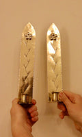 A Pair of Mid Century Swedish Brass Sconces