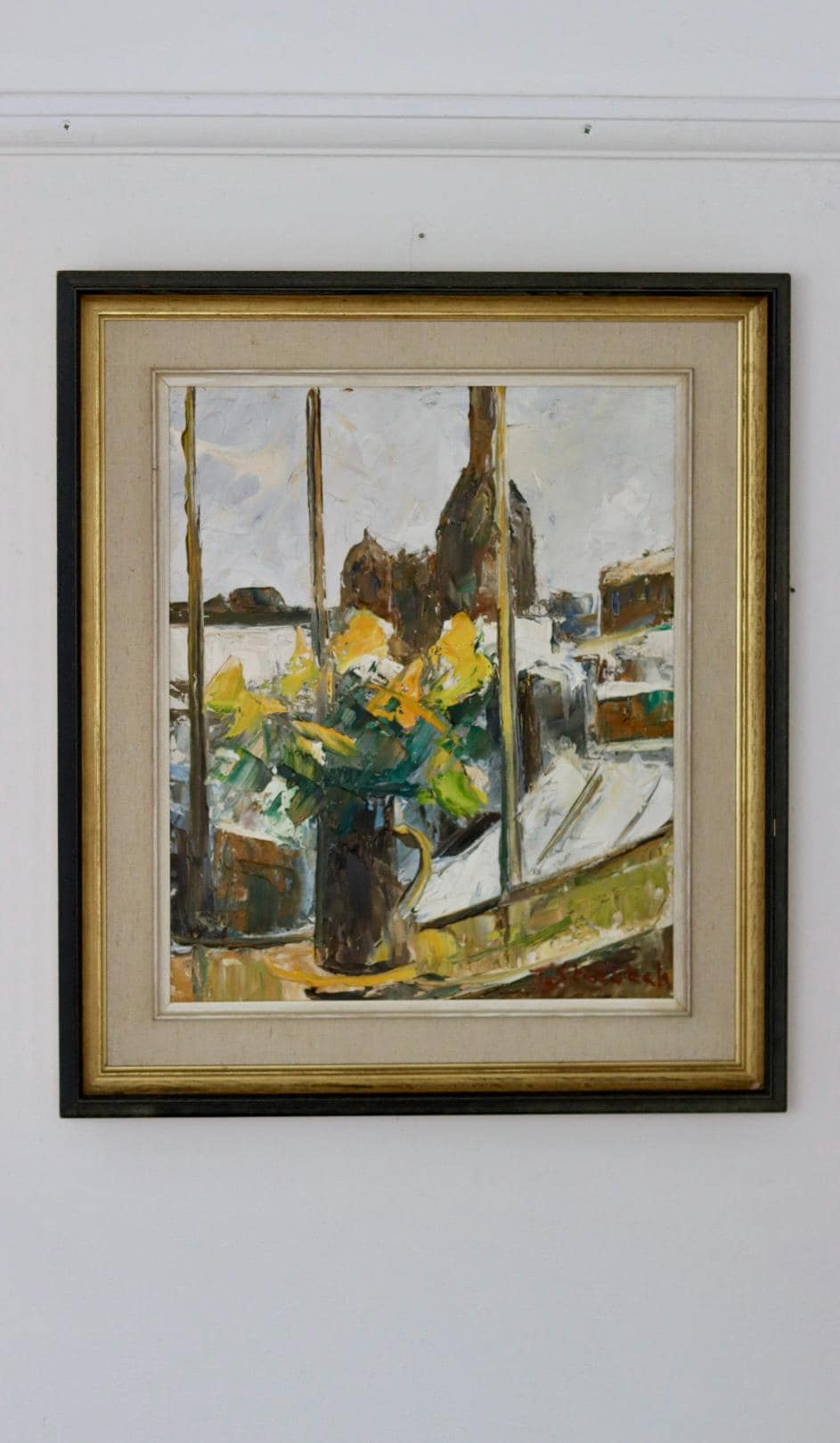 "Yellow Flowers by a Window"  by T. Stenbäck