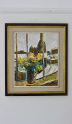 "Yellow Flowers by a Window"  by T. Stenbäck
