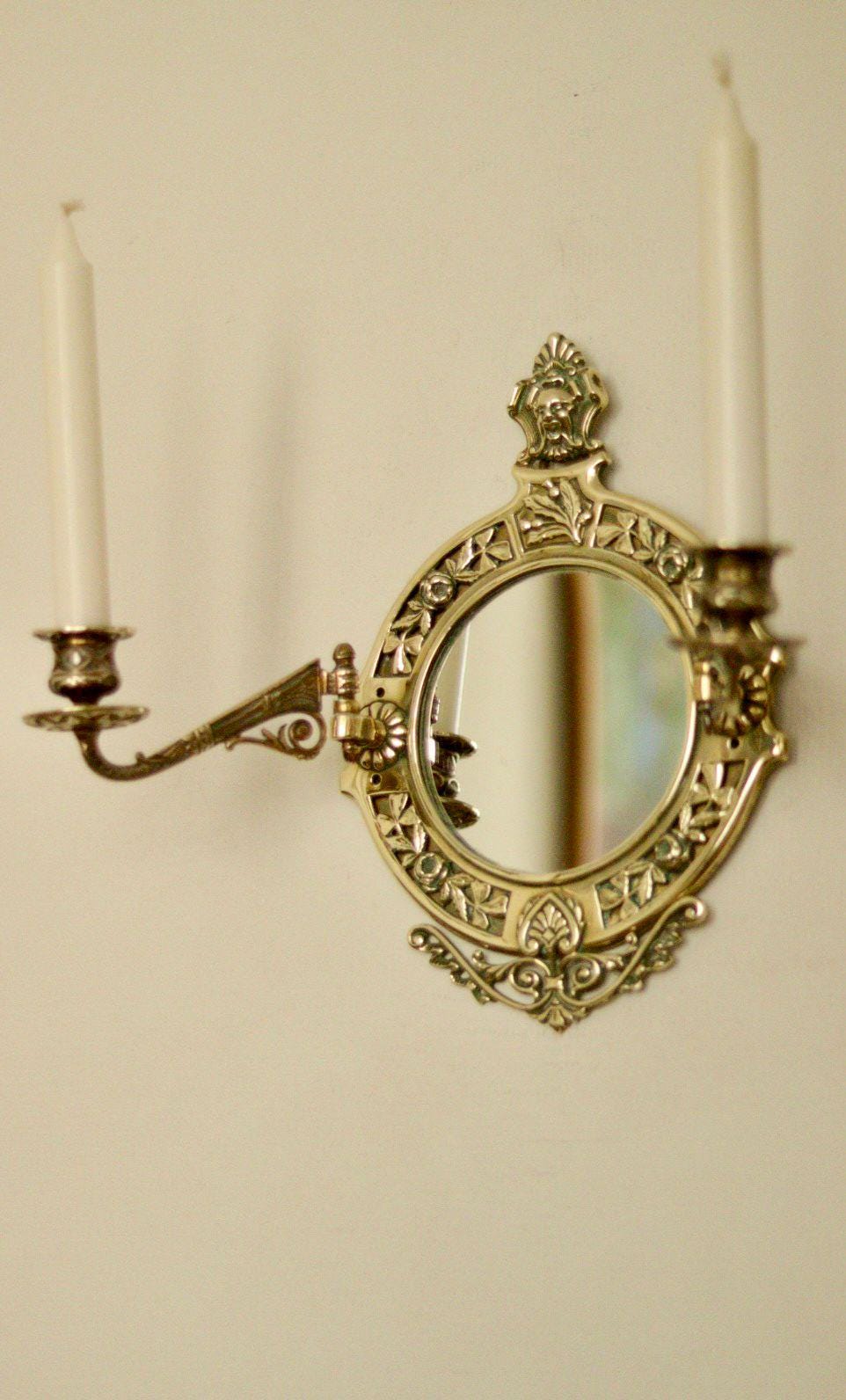 SINGLE Vintage Swedish Brass Sconce