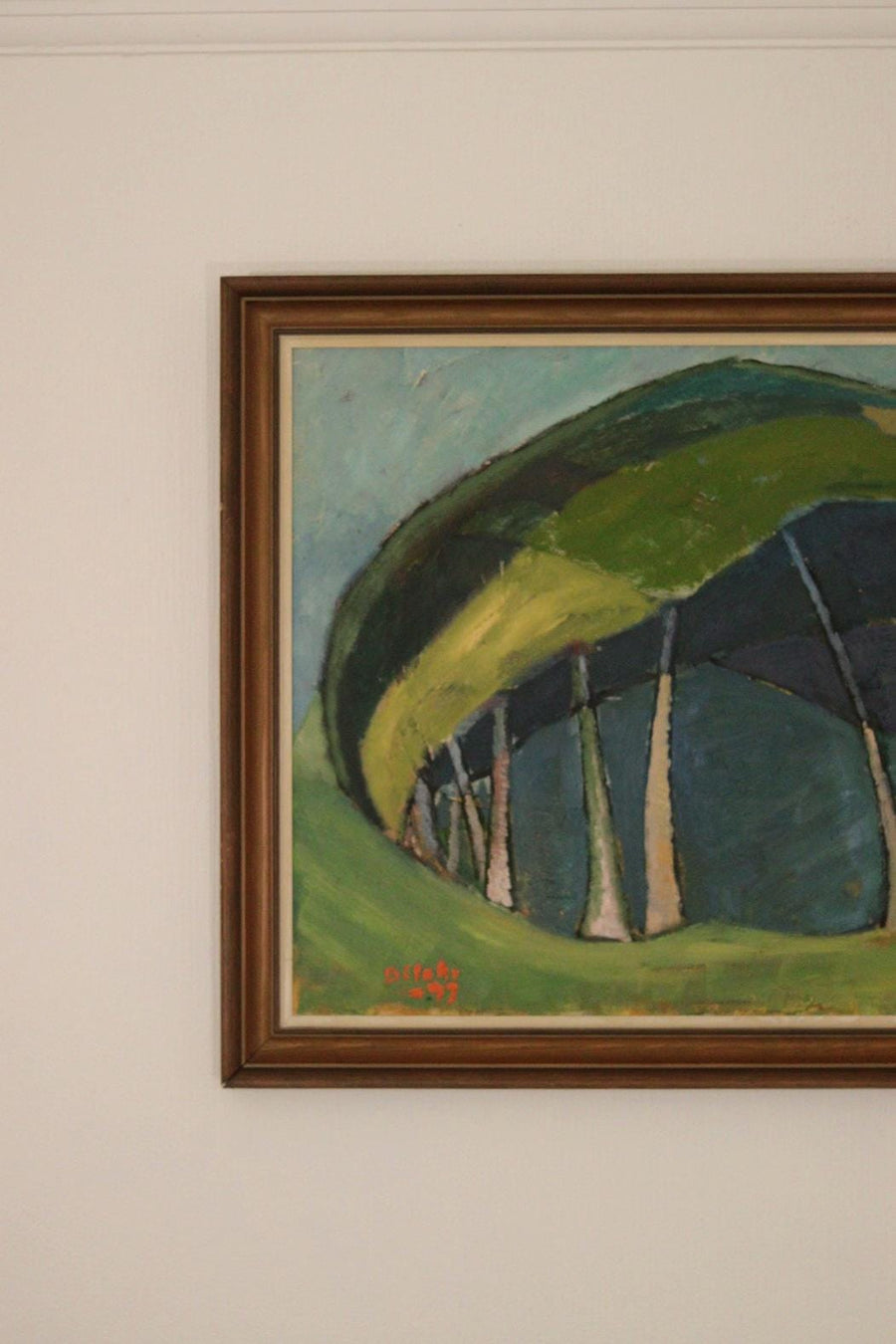Original Swedish Oil on Panel – Trees