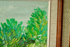Mid-Century Original Oil on Canvas – “Vibrant Landscape”