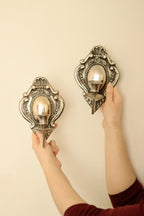 Pair of Mid Century Swedish Pewter Sconces