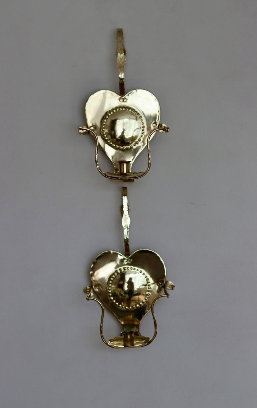 Pair Of Mid Century Swedish Brass Sconces by Ahrneberg Sweden