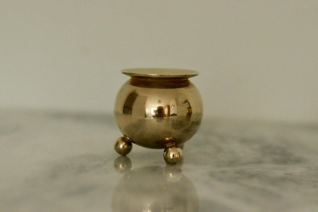 Pair of Mid-Century Swedish Brass Candle Holders