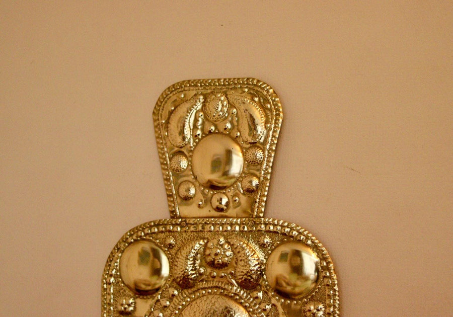 Large Mid Century Swedish Brass Sconce