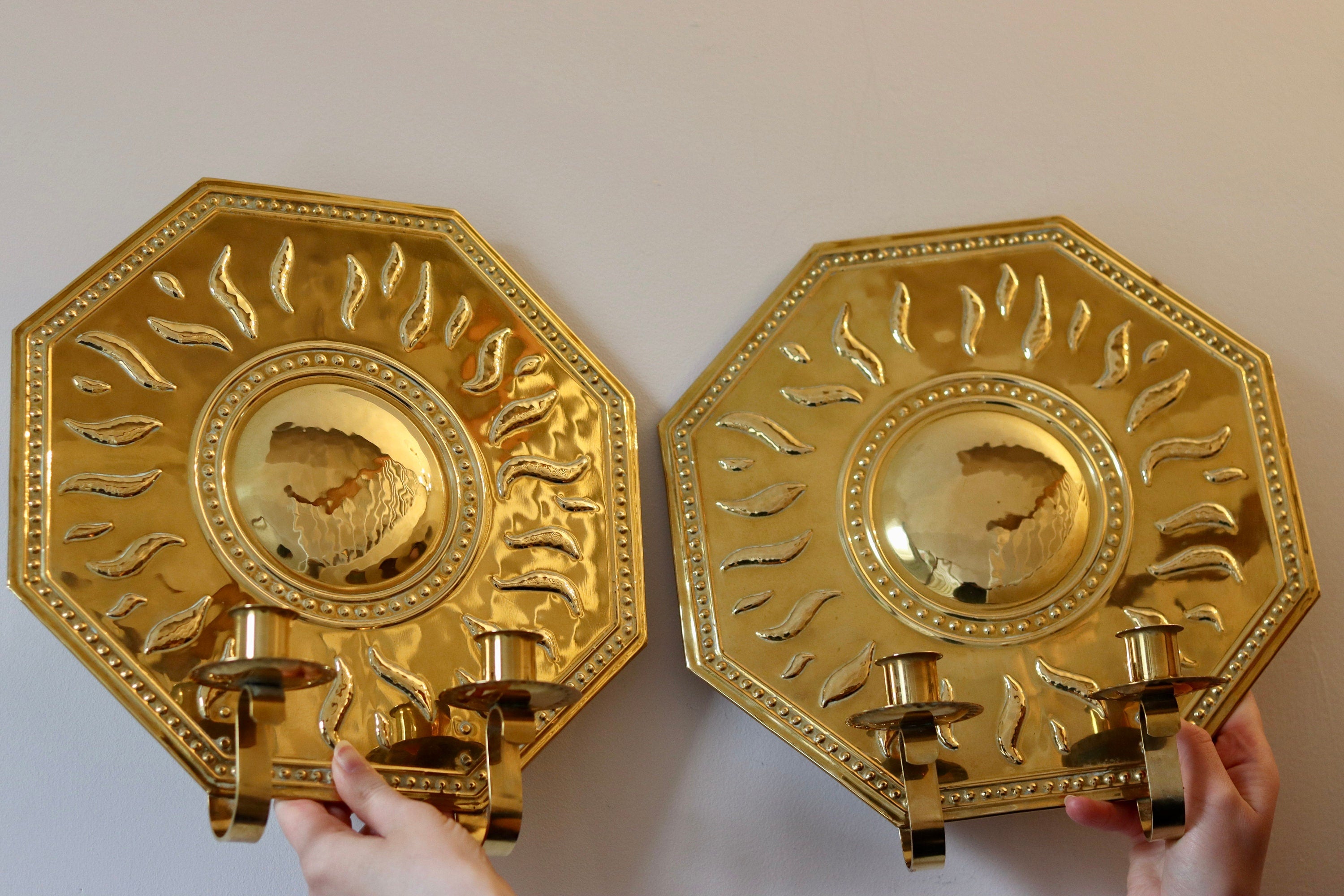 Pair of Mid-Century Brass Swedish Sconces by Torbjörn Tested