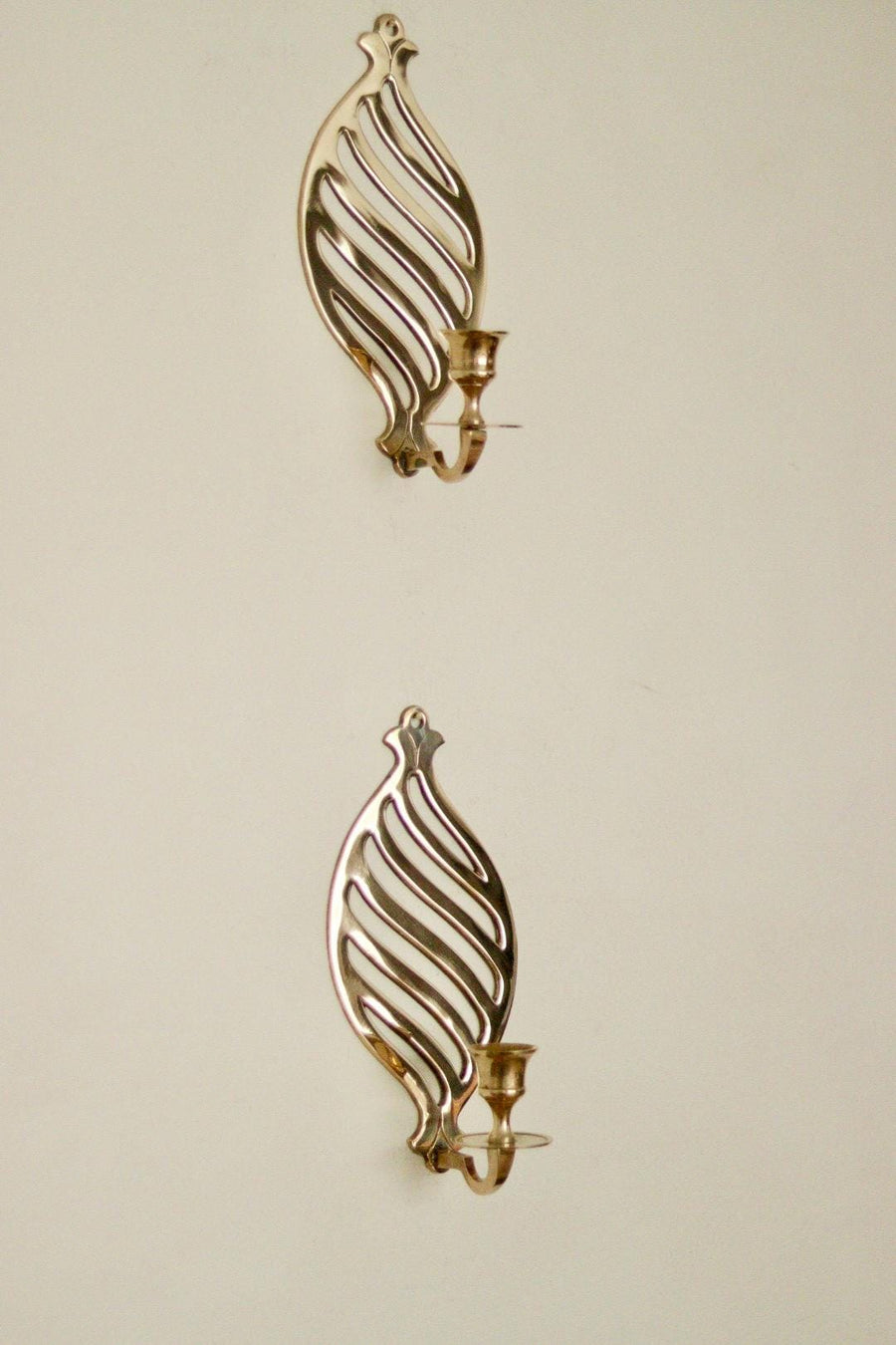 Pair of Mid Century Swedish Brass Sconces