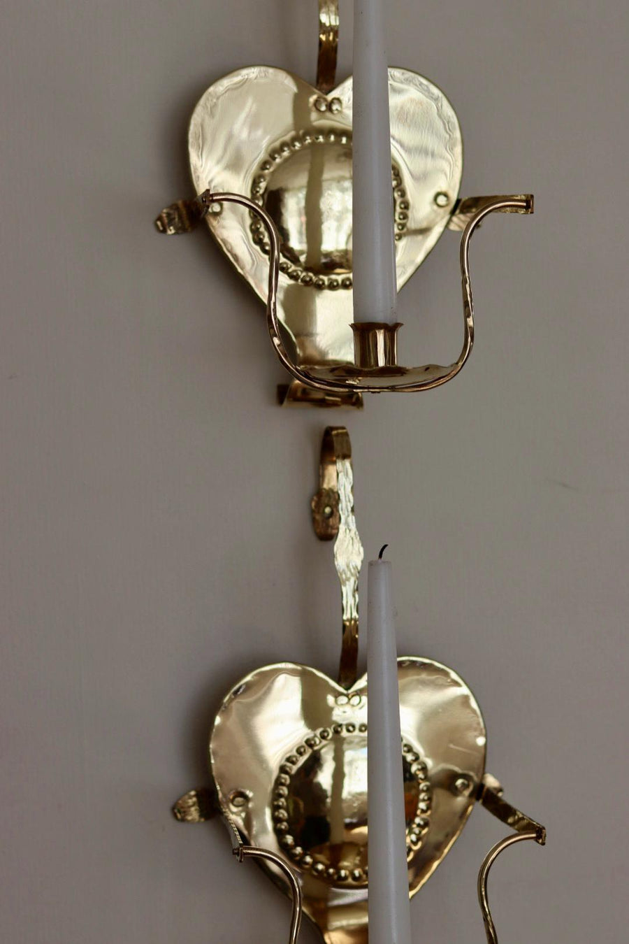 Pair Of Mid Century Swedish Brass Sconces by Ahrneberg Sweden