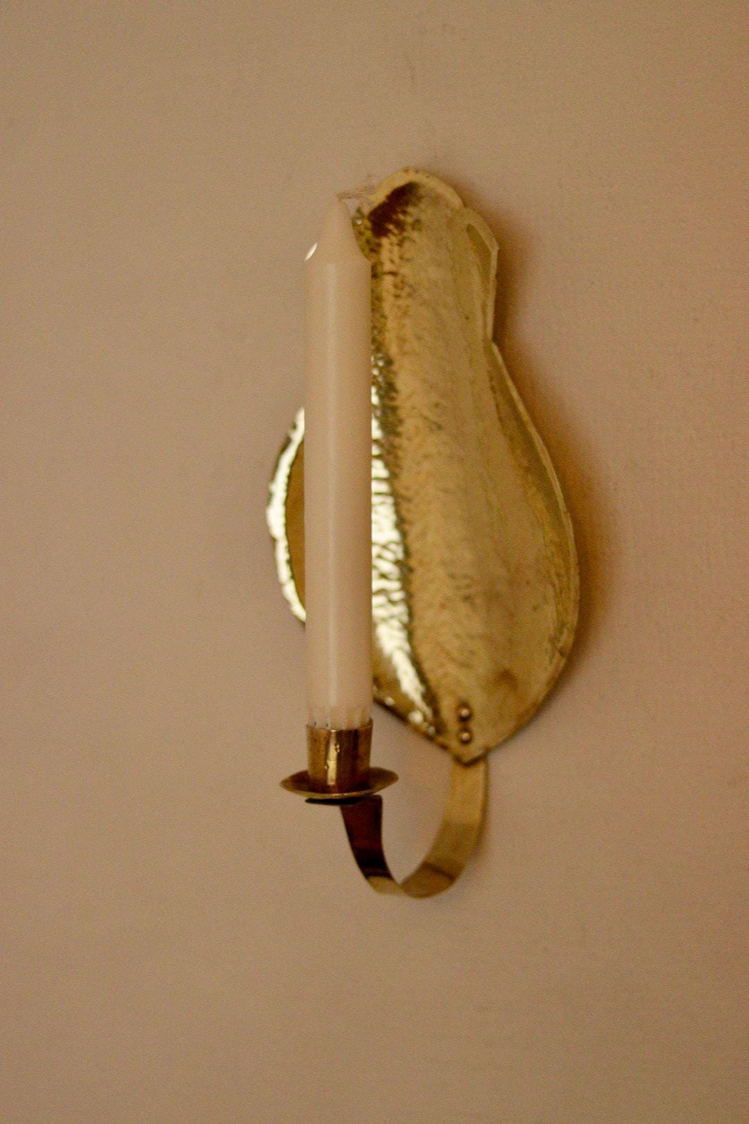 Pair of Mid Century Swedish Brass Sconces