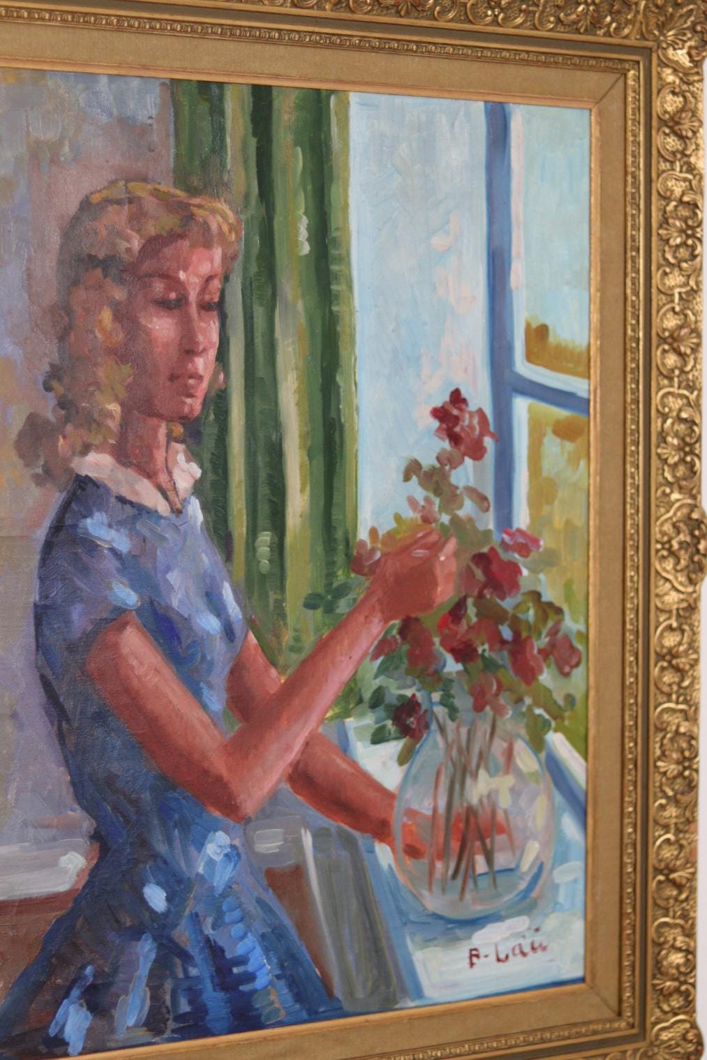 “Woman with Flowers” by Bendt Lauritzen