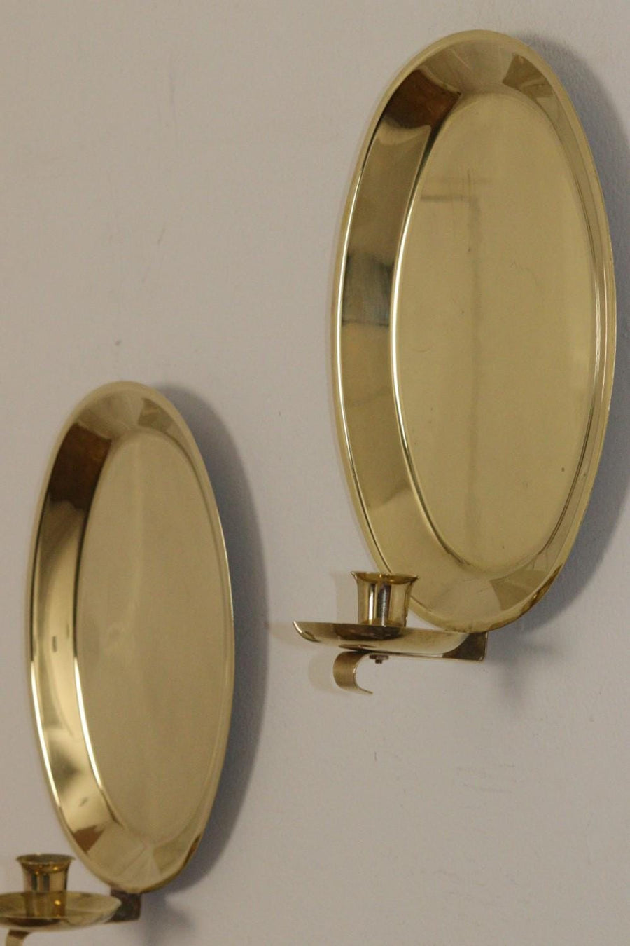 Pair Of Mid Century Swedish Brass Sconces