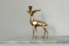 Vintage Brass Stag Candlestick holder