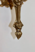 Single Mid Century Swedish Brass Sconce