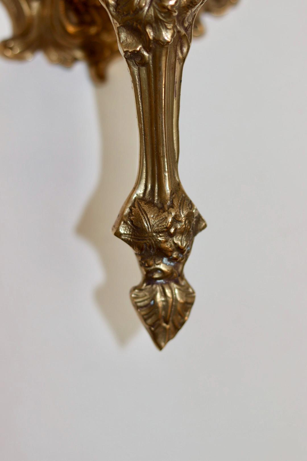 Single Mid Century Swedish Brass Sconce