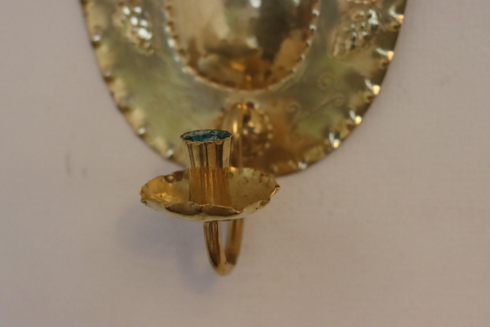 SINGLE Mid Century Swedish Brass Sconce