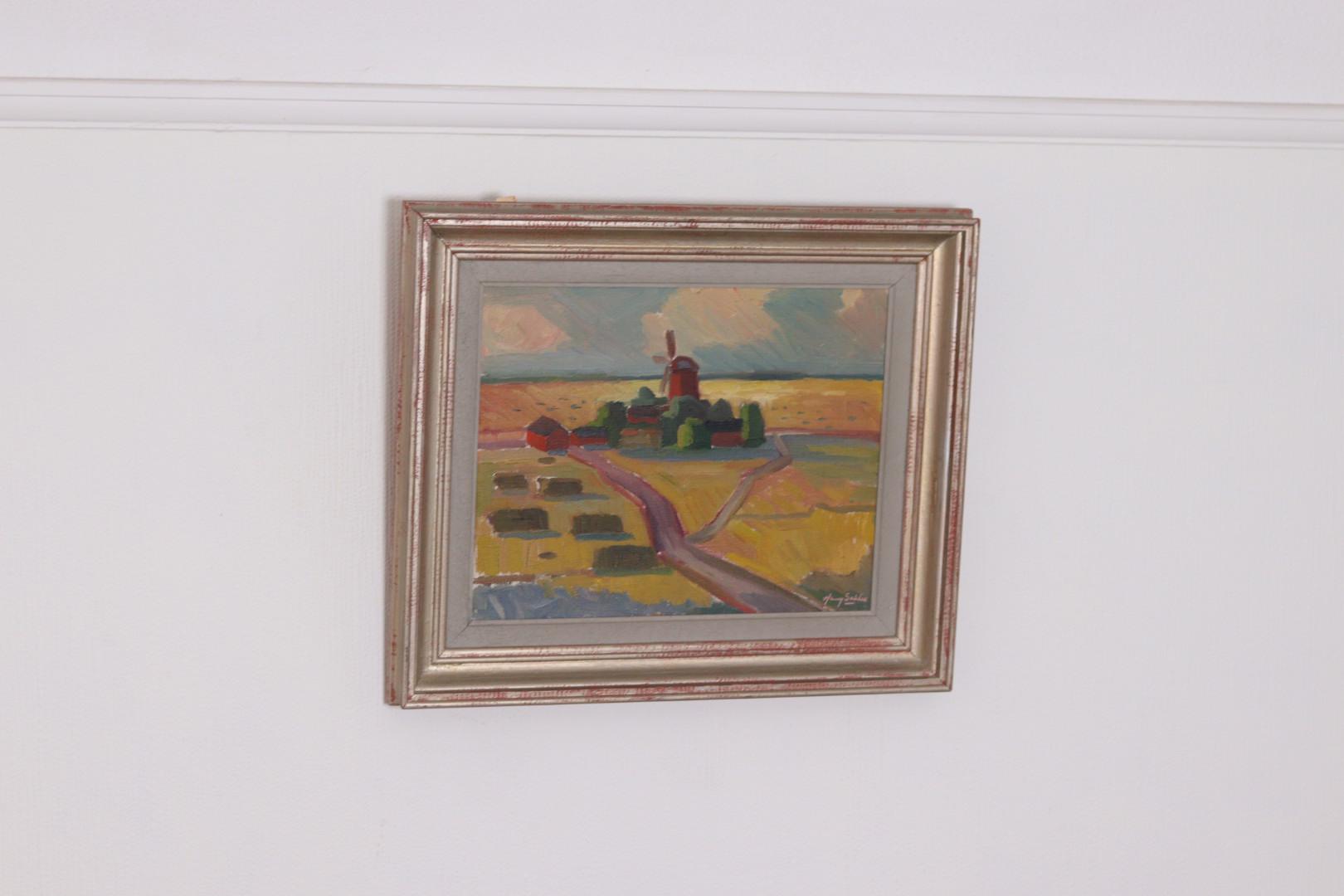 “Landscape with Windmill” by Harry Sahlin