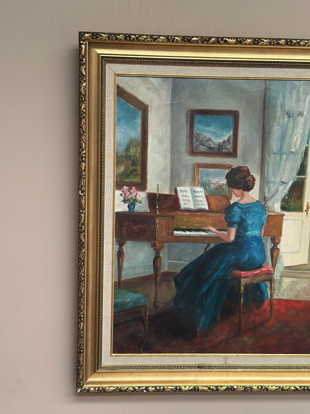 “Woman at Piano” by Inger Bo