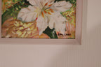 Original Mid-Century Swedish Oil On Panel – White Lilies
