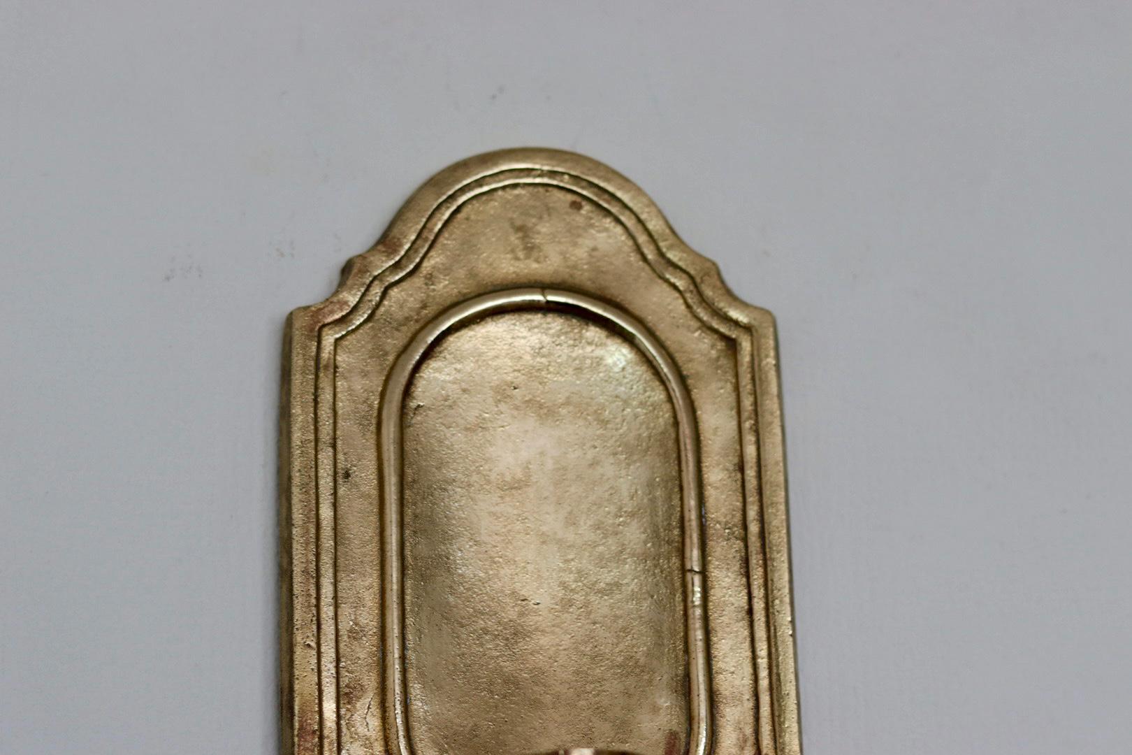 Pair of Mid Century Swedish Arts and Craft Style Brass Sconces