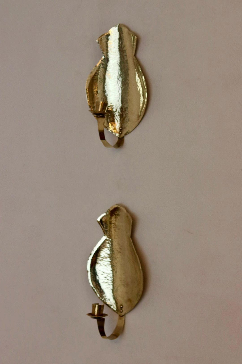 Pair of Mid Century Swedish Brass Sconces