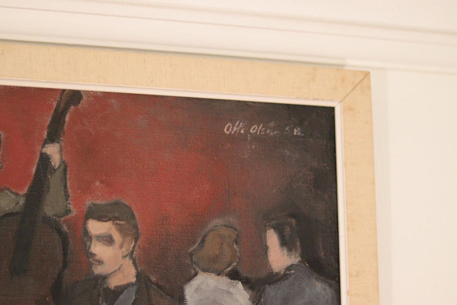 Original Mid-Century Norwegian Oil on Canvas – by Otto Olsen, 1958