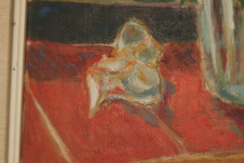 Mid-Century Swedish Oil on Masonite "Still Life"– Dated 1953