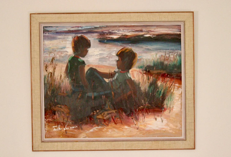 Children on the Beach by T. Larsson