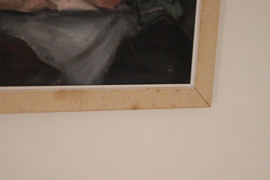 Original Mid-Century Norwegian Oil on Canvas – by Otto Olsen, 1958