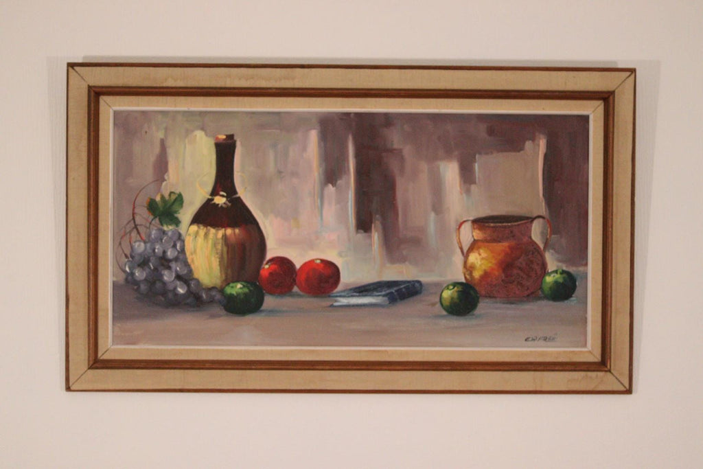 “Still Life with Wine and Fruit” by E.W. Freu