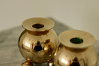 Pair of Mid-Century Swedish Brass Candle Holders