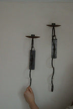 Pair of Mid-Century-Swedish Sconces with Black Coating