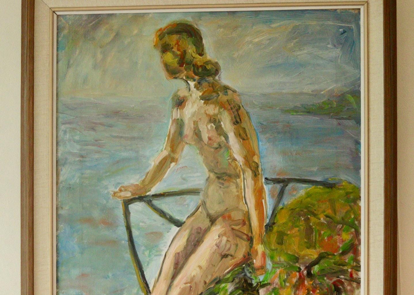 “Nude Overlooking the Sea” by R. Kolnim
