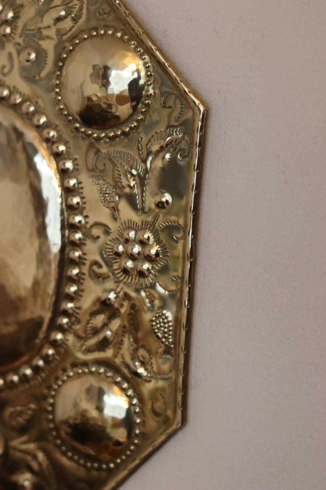 A Pair Large baroque Style Mid Century Swedish Brass Sconces