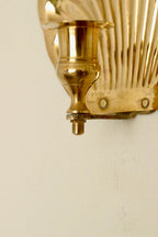 Pair of Vintage Brass Shell Scallop Sconces