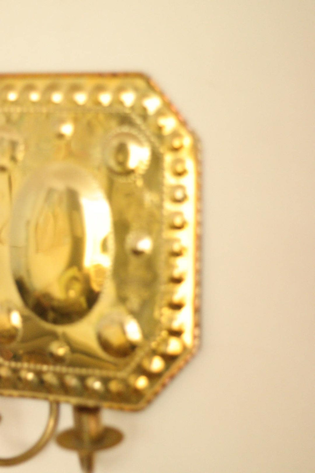 SINGLE Mid Century Swedish Brass Sconce for two candles