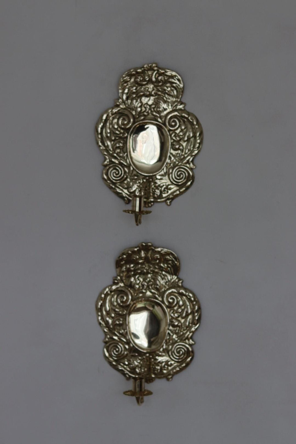 Pair Of Mid Century Swedish Brass Sconces
