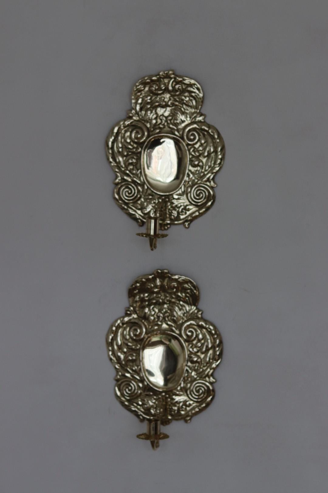 Pair Of Mid Century Swedish Brass Sconces