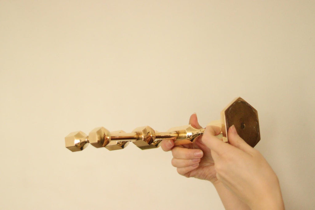 Swedish Brass Five Arm Candelabra By Gusum