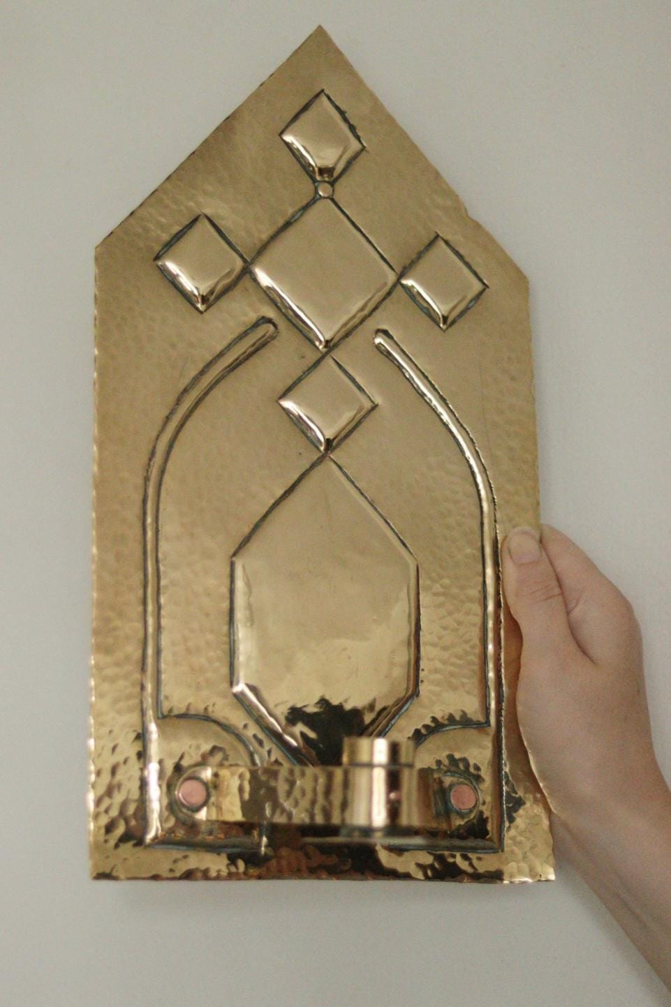 Pair Of Mid Century Swedish Brass Sconces