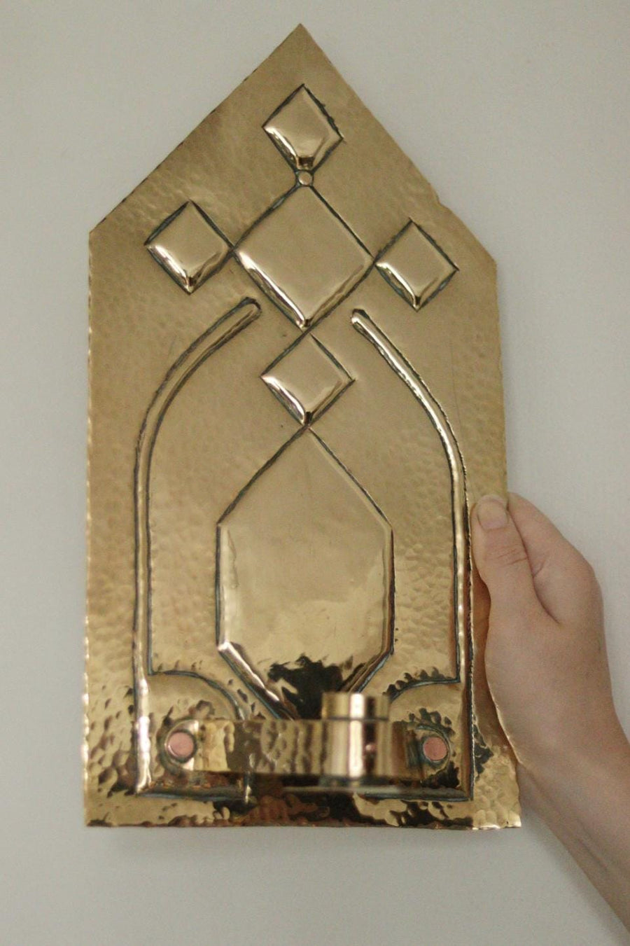 Pair Of Mid Century Swedish Brass Sconces