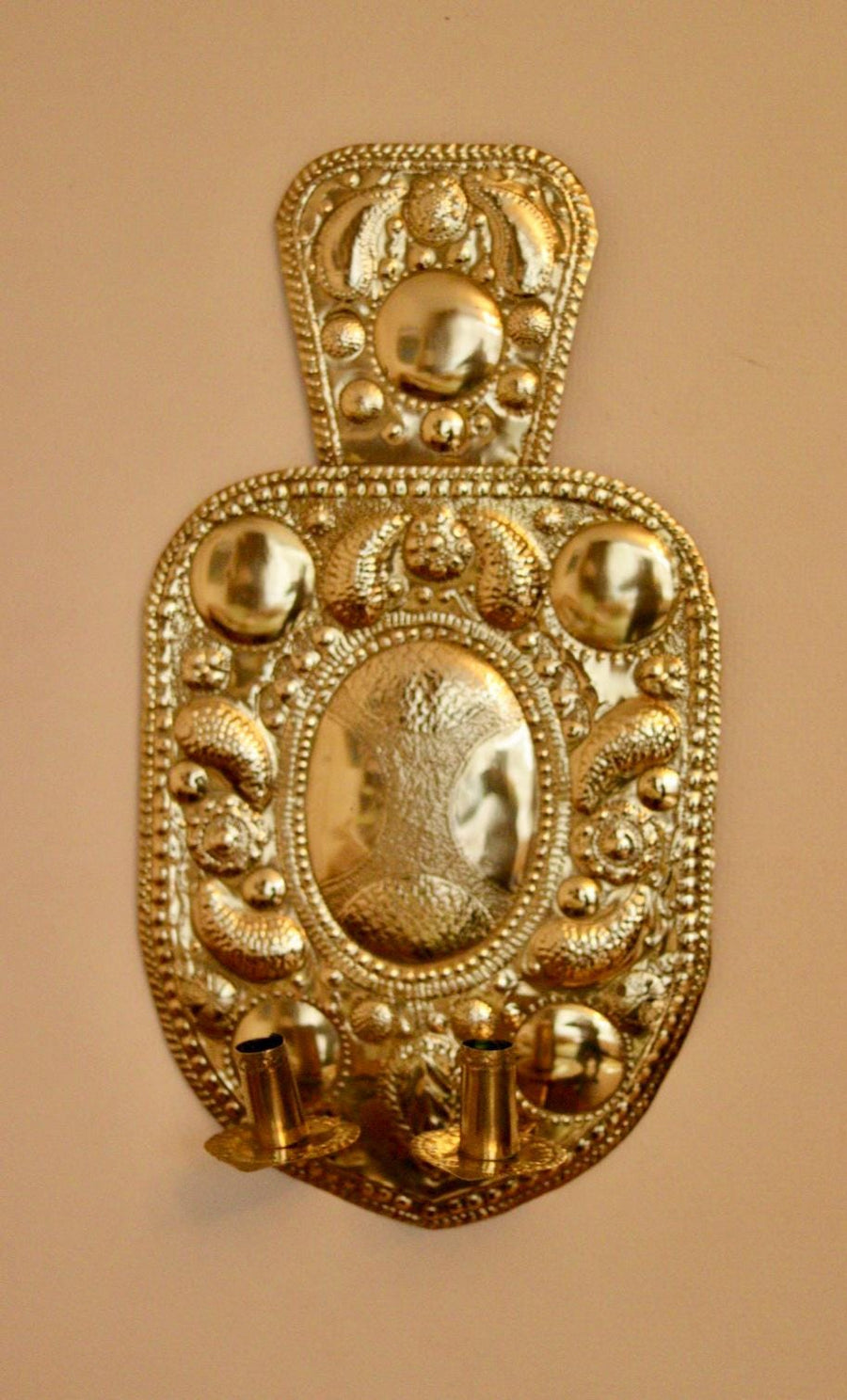 Large Mid Century Swedish Brass Sconce