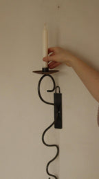 Pair of Mid-Century-Swedish Sconces with Black Coating