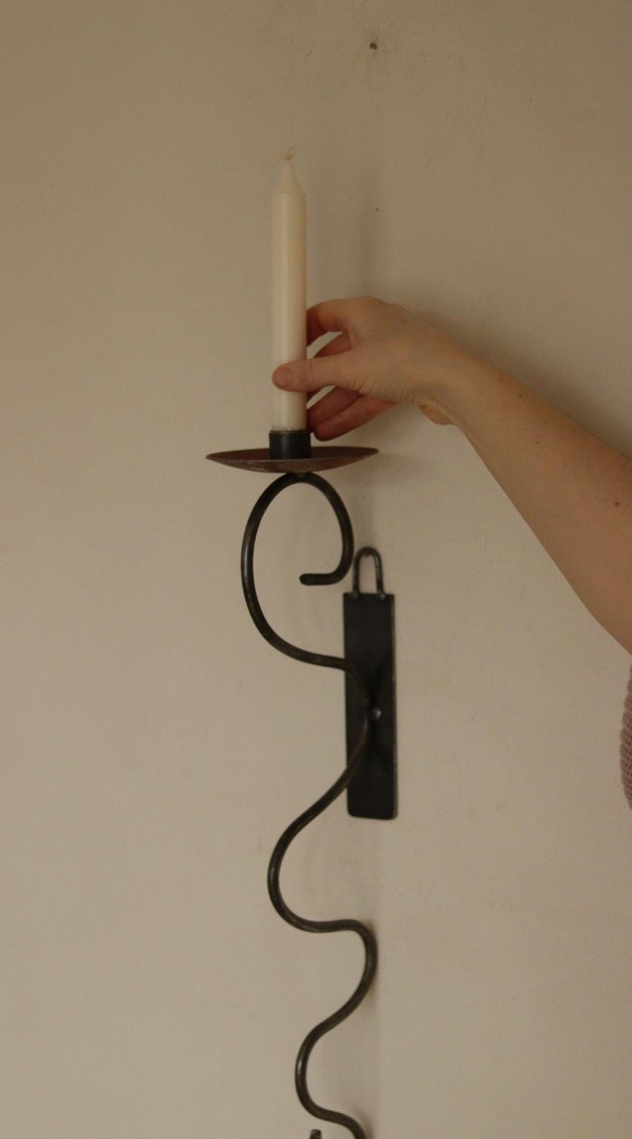 Pair of Mid-Century-Swedish Sconces with Black Coating